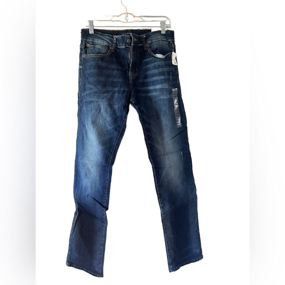Aeropostale Mens Straight Leg Jeans Dark Blue Denim 28x32